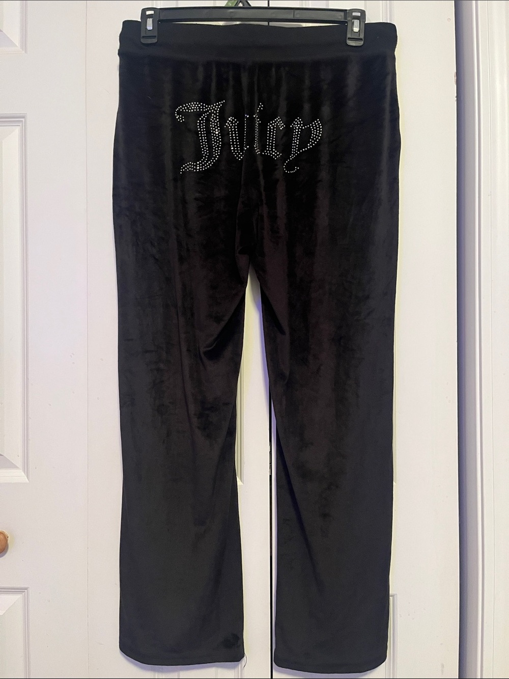 Juicy Couture Black Velour Lounge Pants Size XL EUC - Picture 2 of 2